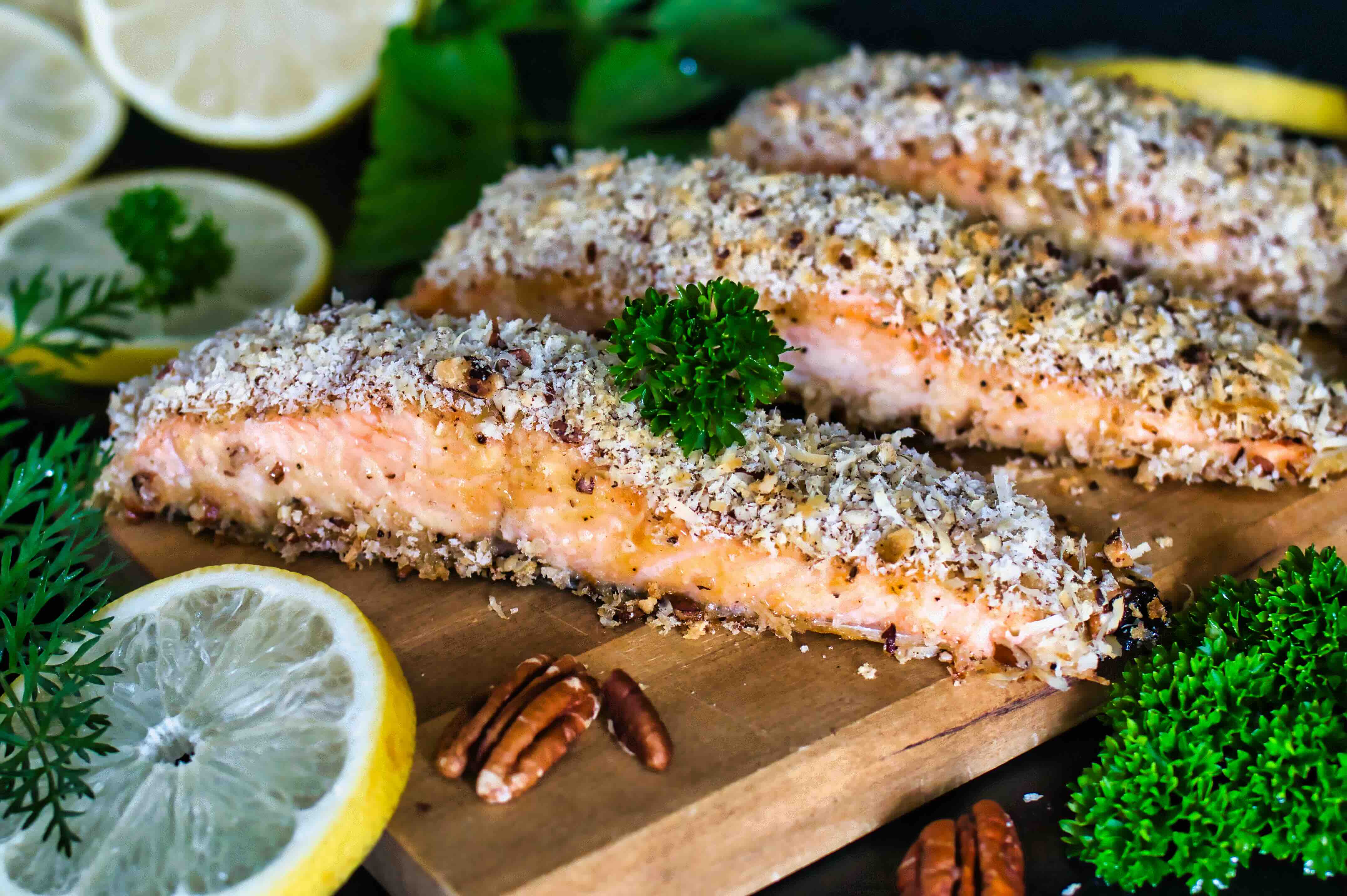 Rezept: Lachs in Pekannusskruste 4.8 (66)