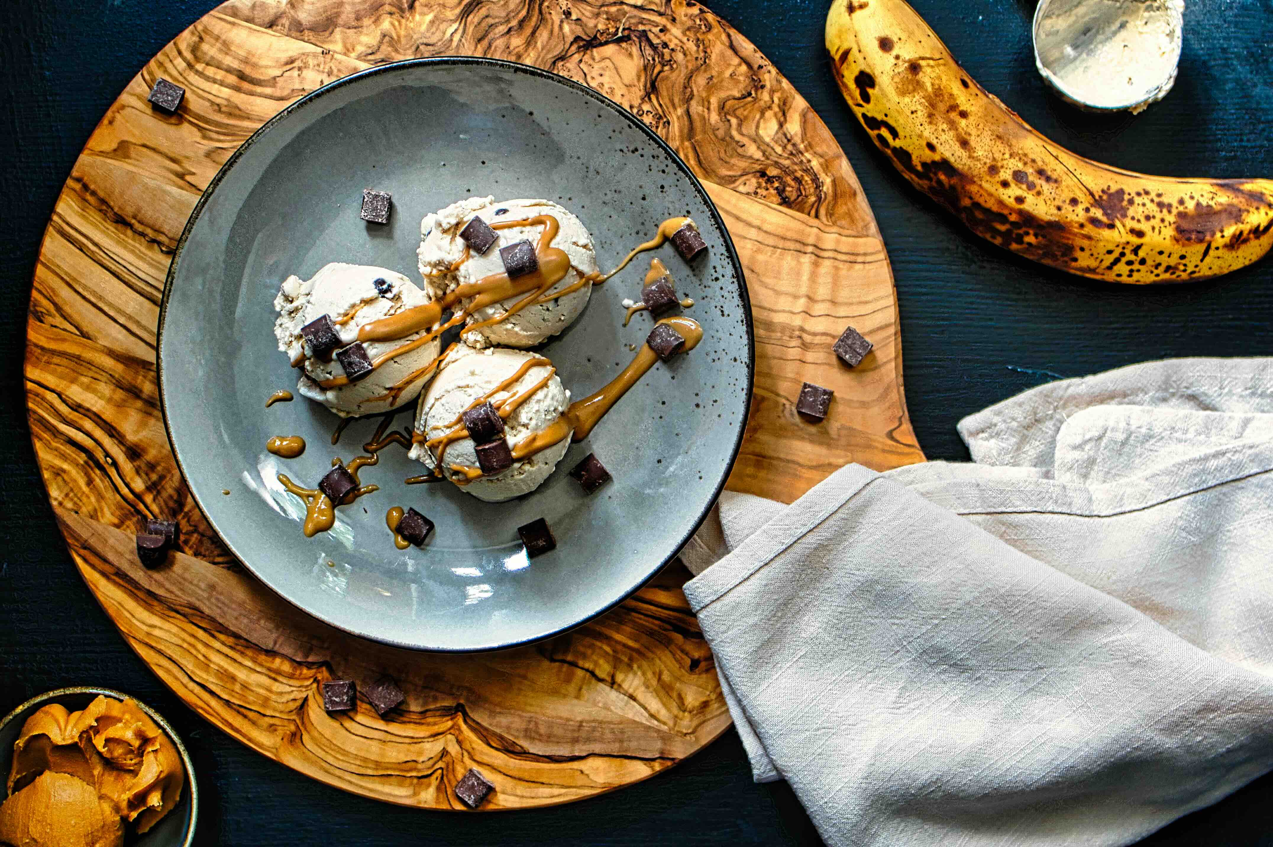 Rezept: Erdnussbutter-Bananen-Magerquark-Eiscreme 4.8 (56)