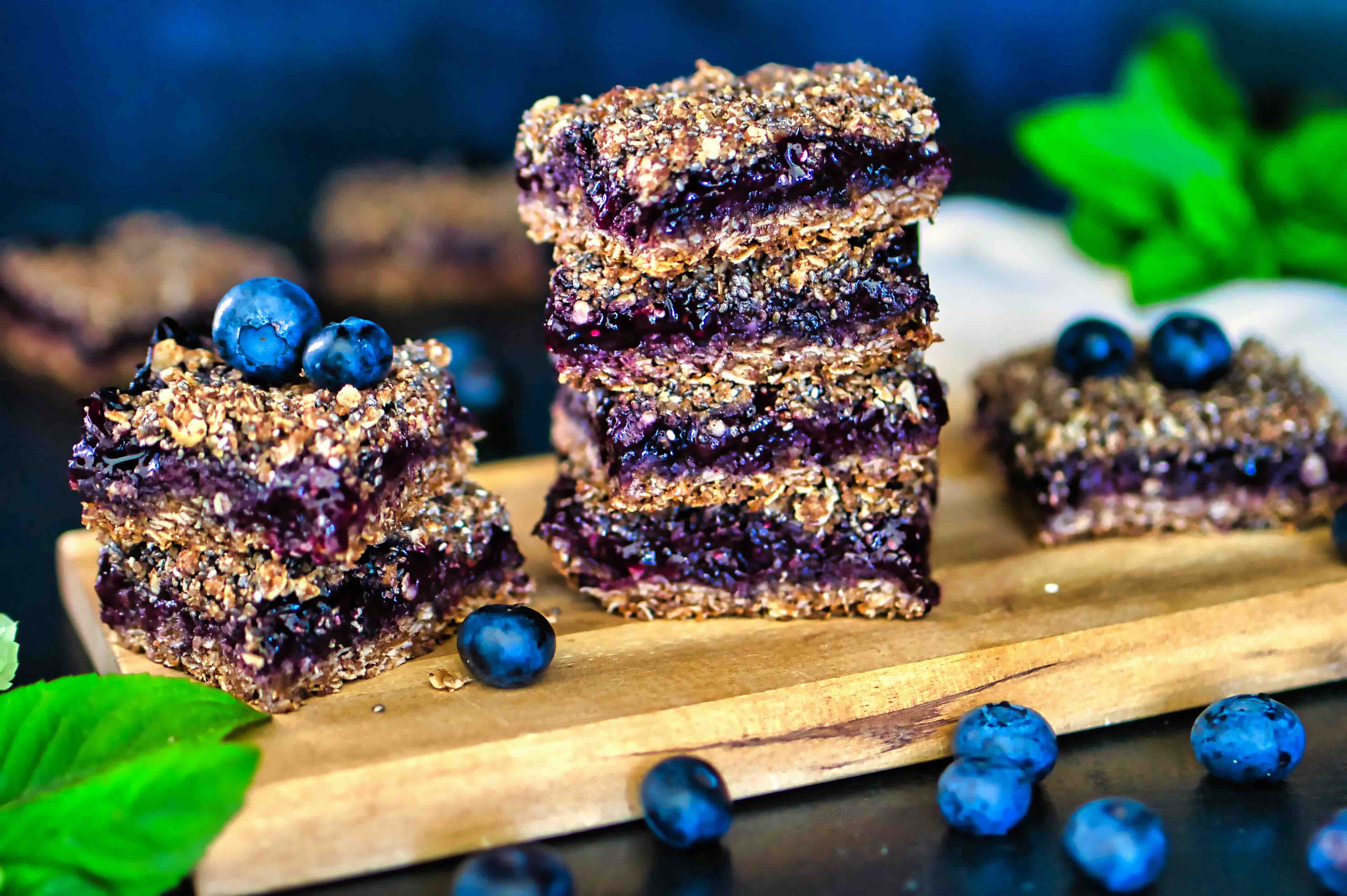 Rezept: Gesunde Blaubeer-Streusel-Riegel 4.7 (65)