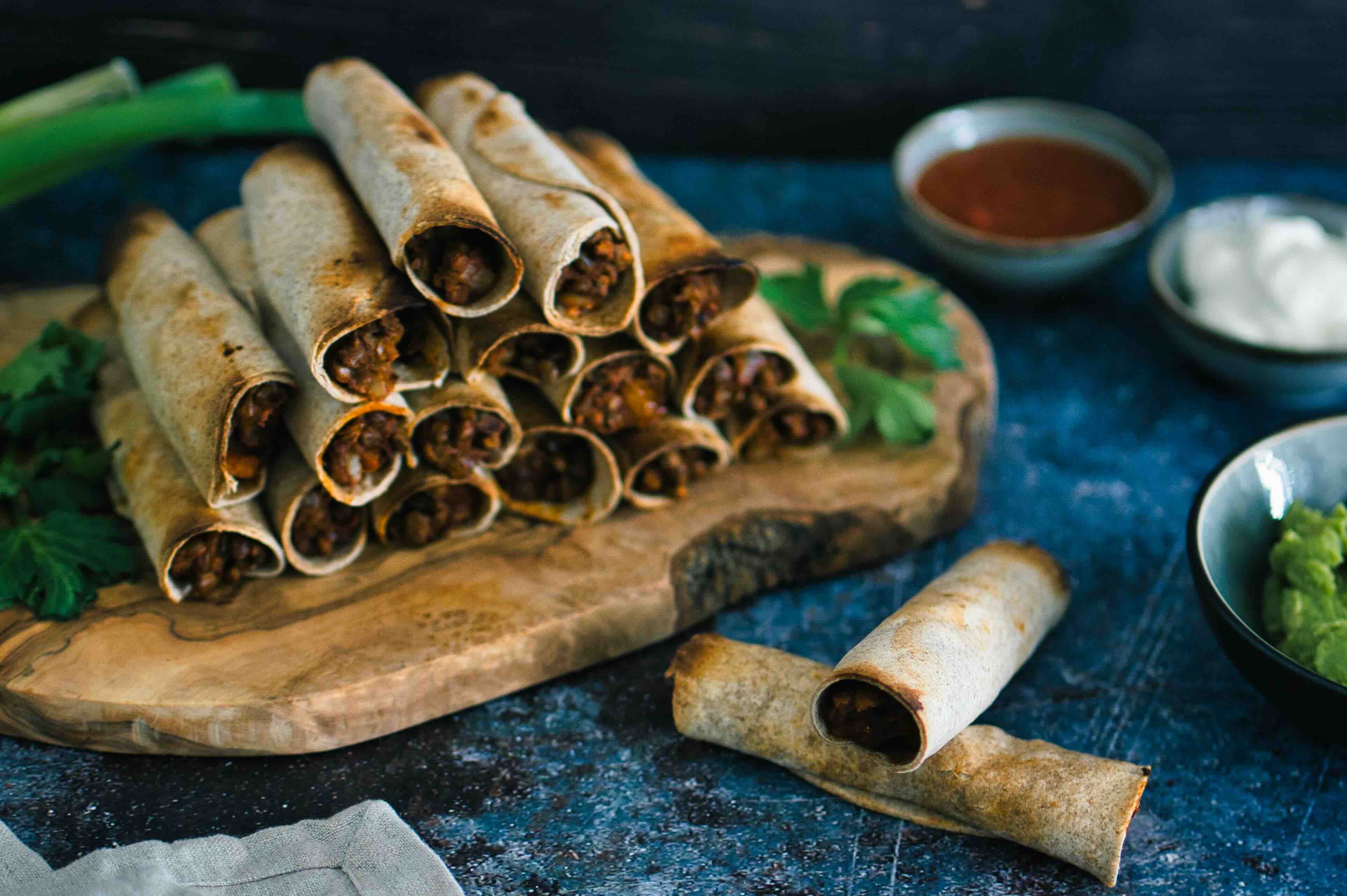 Rezept: Vegane Linsen-Taquitos 4.8 (47)