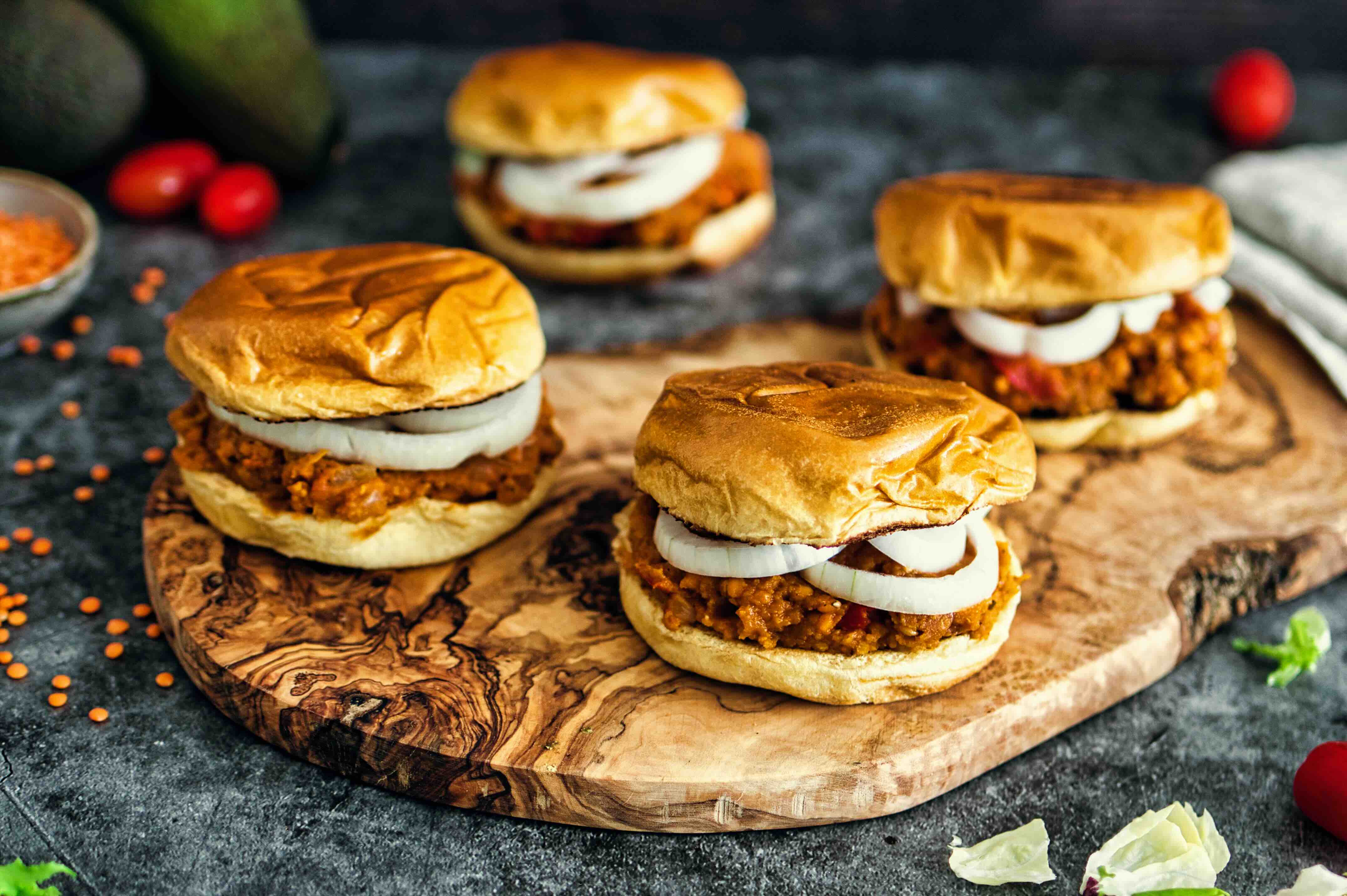Rezept: Vegane Sloppy Joes mit roten Linsen 4.8 (46)