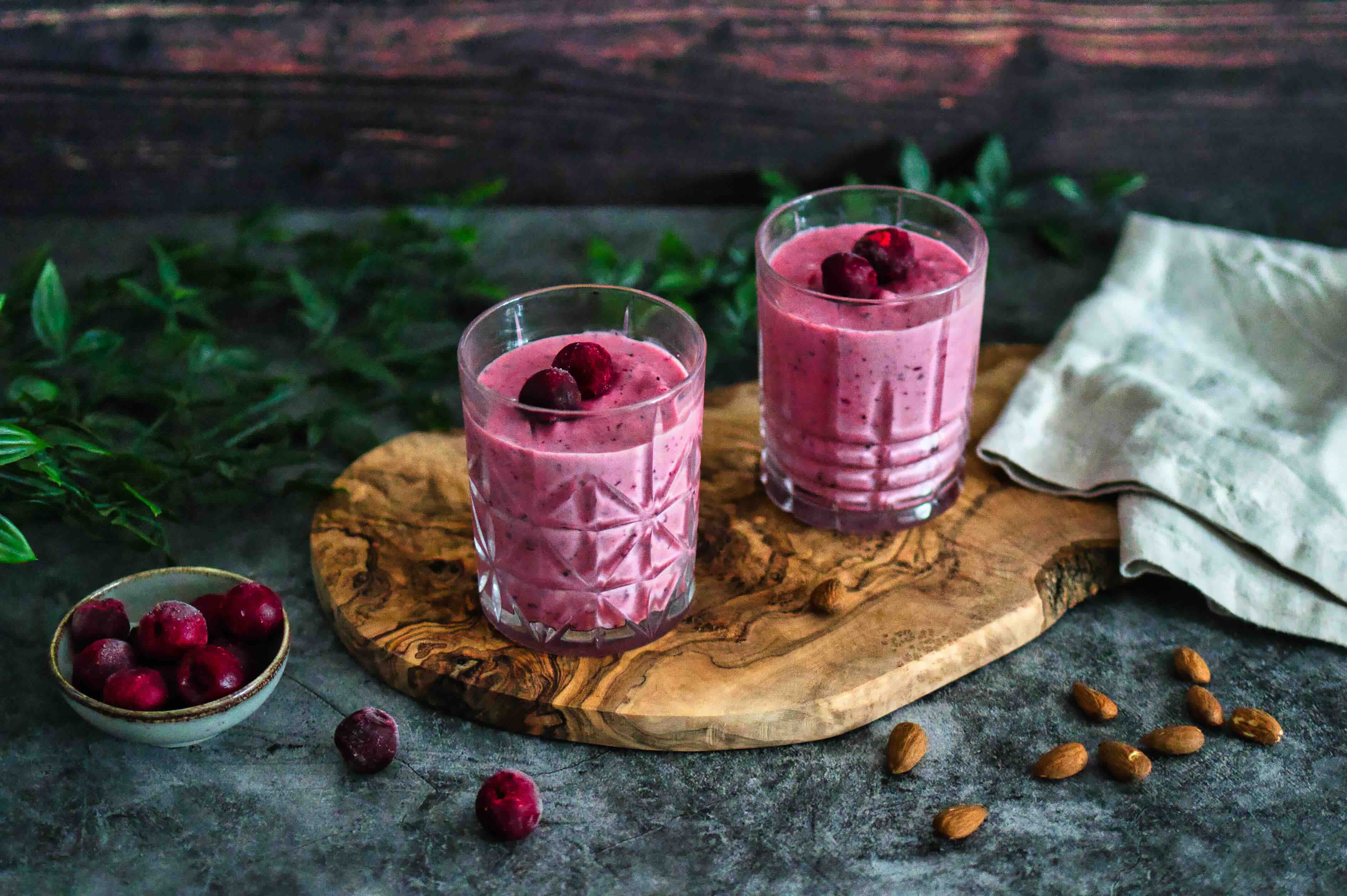 Rezept: Kirsch-Mandel-Smoothie