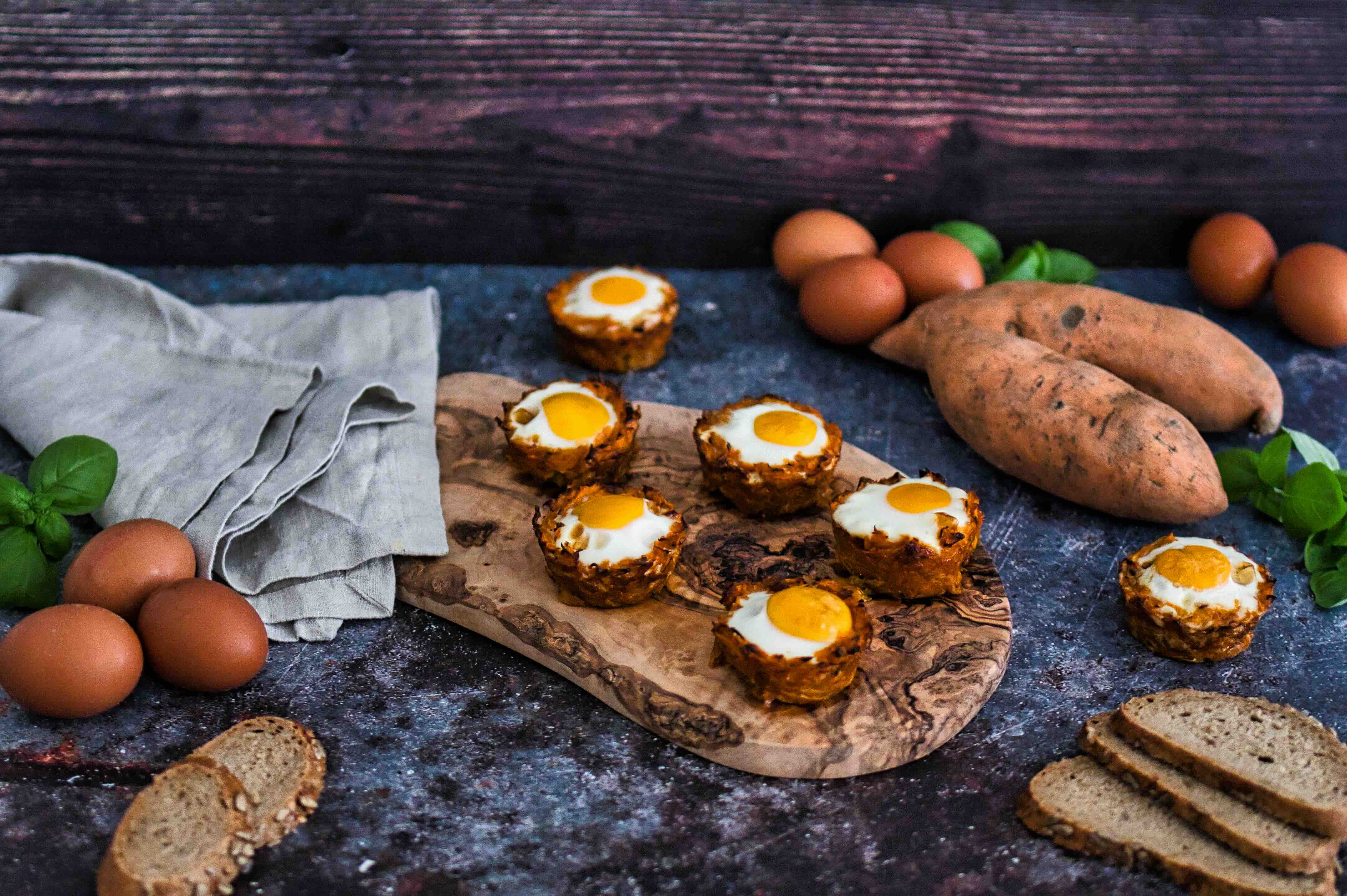 Rezept: Süßkartoffel-Ei-Cups